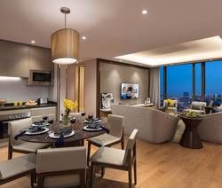 Spacious Living Room of a Three-Bedroom Deluxe at Somerset Baitang Suzhou