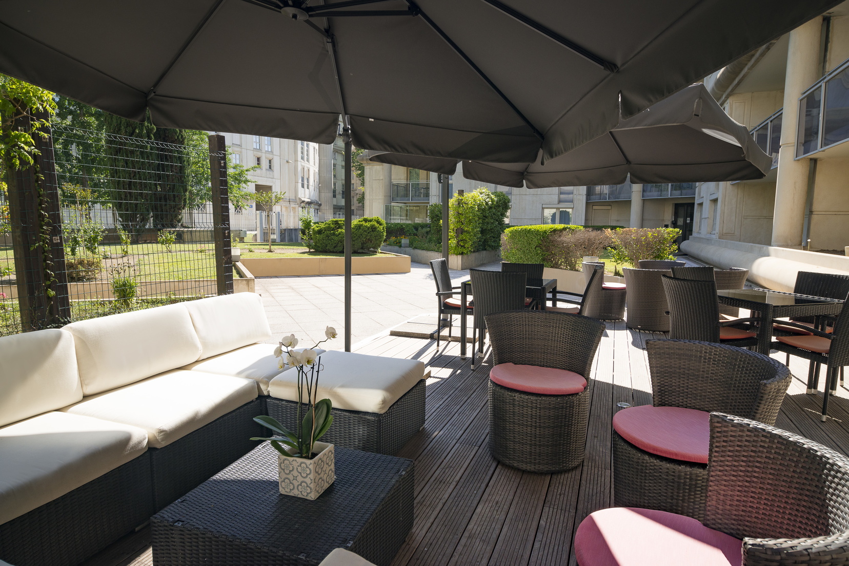 Terrasse unseres Wohnen auf Zeit in Montpellier
