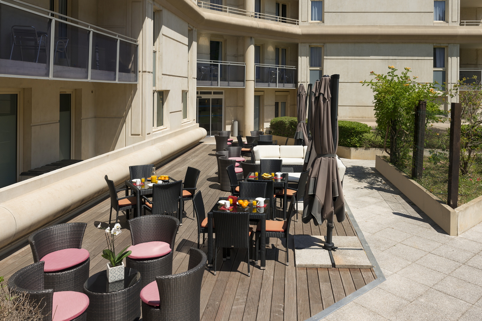 Terrasse unseres Wohnen auf Zeit in Montpellier