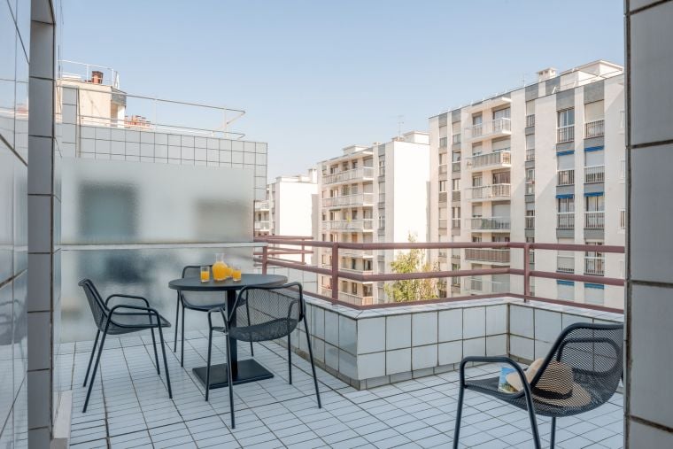 Balcon d'un Appartement 2-pièces, appart hotel Paris 13