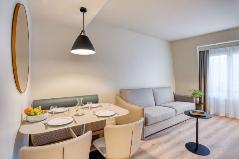 One Bedroom Apartment | living room | Citadines Les Halles Paris