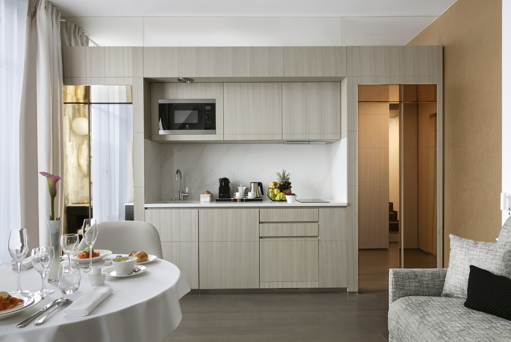 Cocina totalmente equipada del Duplex Toits de Paris - Terraza, hotel de 5 estrellas en París 8