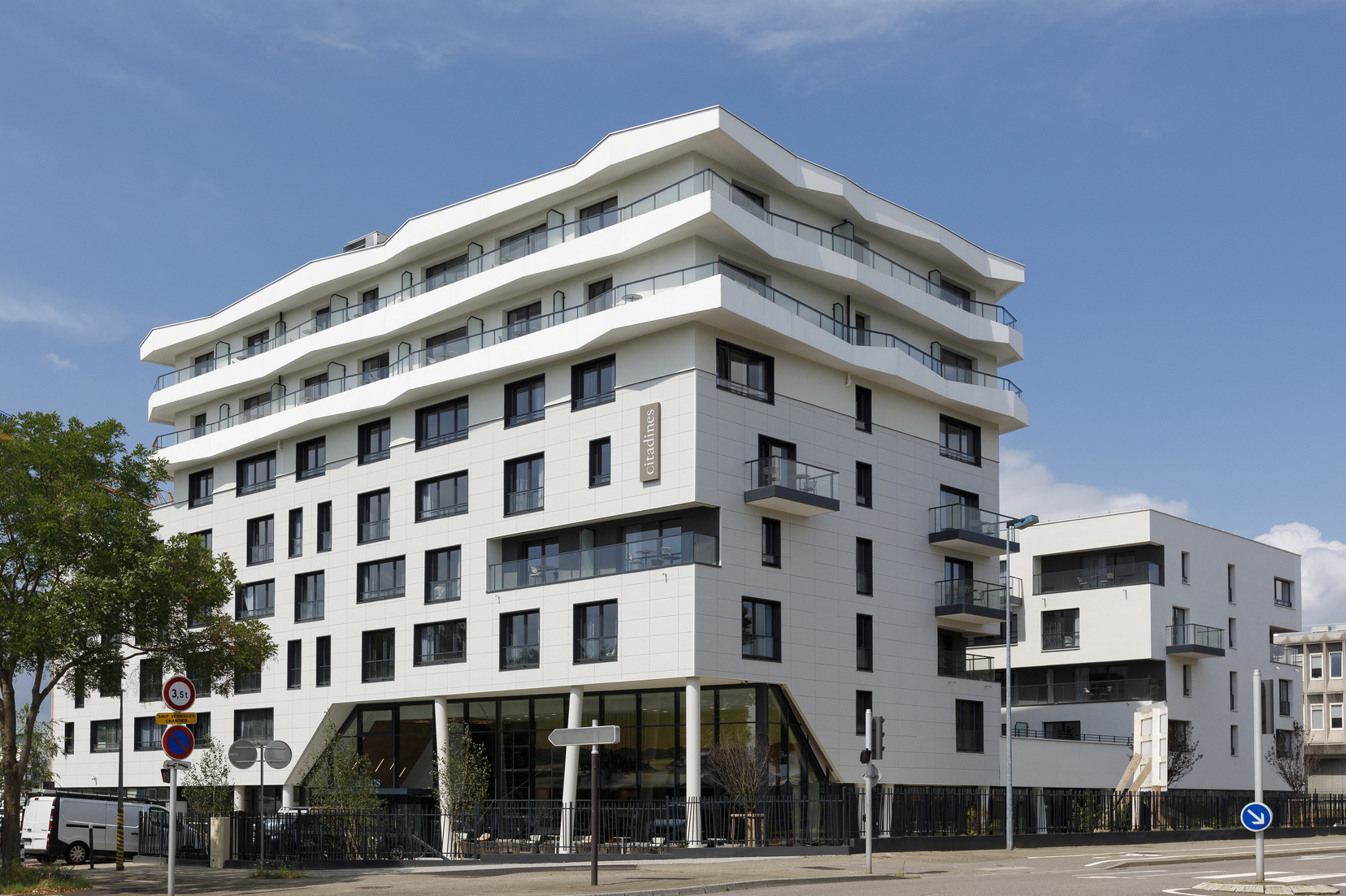 Façade of our apart hotel in Strasbourg