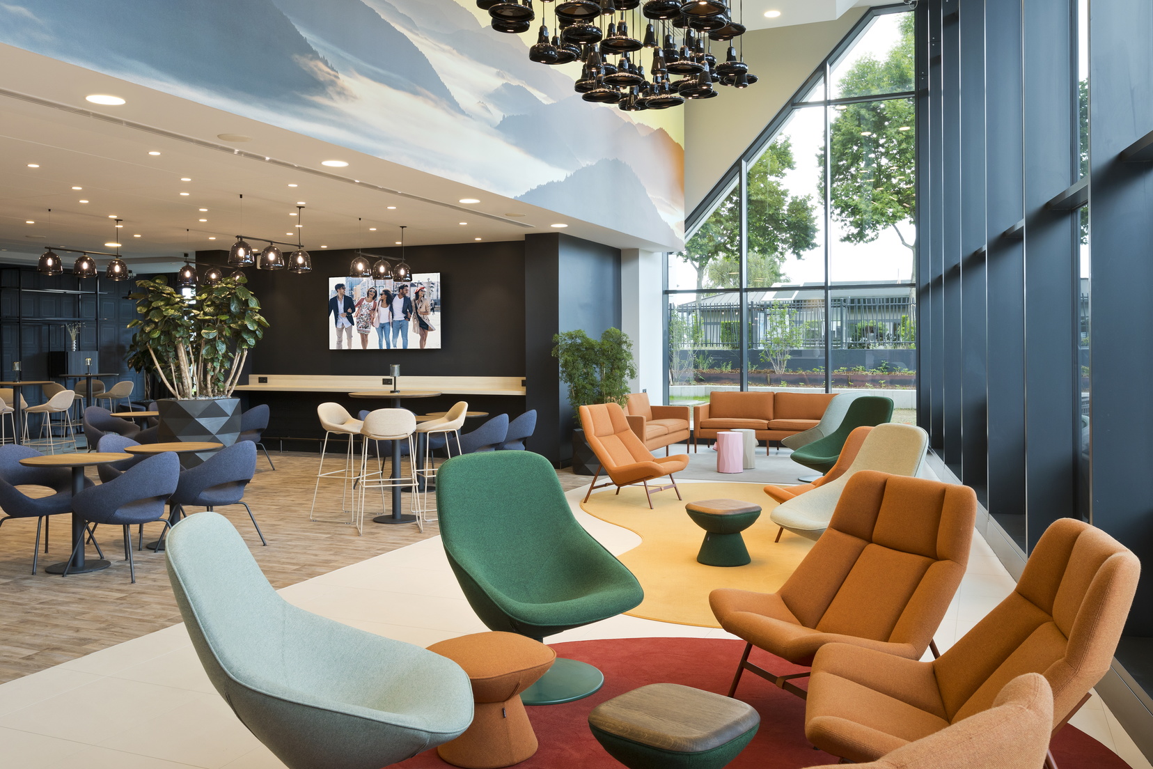 Lounge area of our apart hotel in Strasbourg