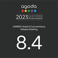 <strong>Penghargaan Agoda Gold Circle</strong></br><p>HARRIS Hotel & Conventions Kelapa Gading, Jakarta Telah terpilih sebagai pemenang Penghargaan Agoda Customer Review Penghargaan 2023 dan Pemenang Penghargaan Gold Circle 2023. Prestasi ini merayakan bisnis yang secara konsisten memberikan pengalaman yang fantastis kepada para tamu kita di seluruh dunia.</p>