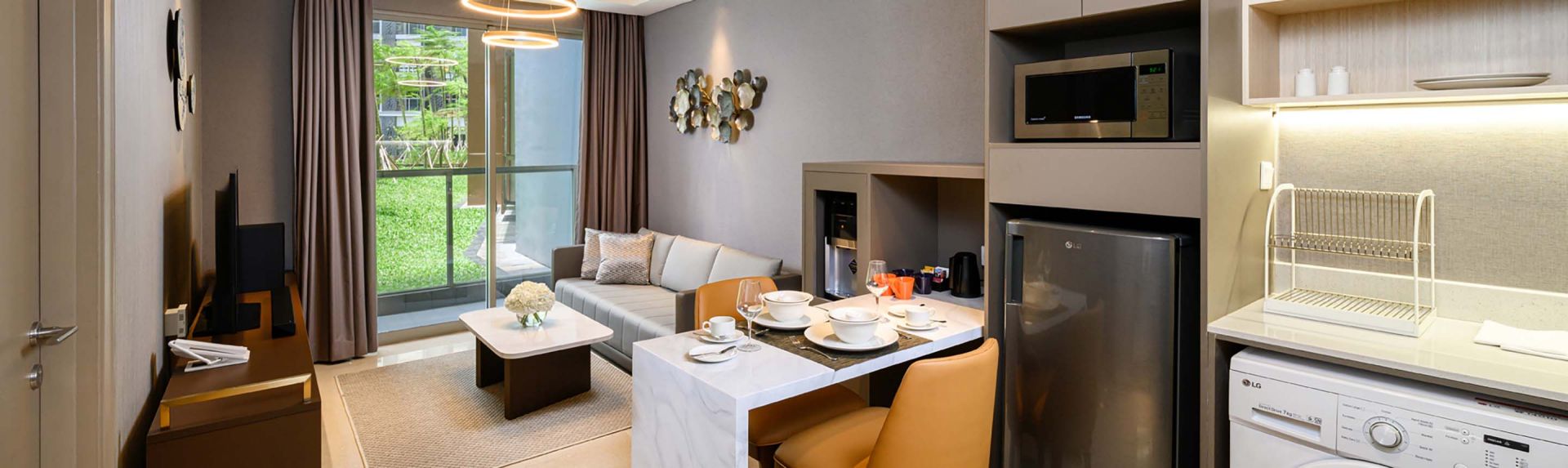 Oakwood PIK Jakarta One Bedroom Deluxe Apartment Banner Desktop