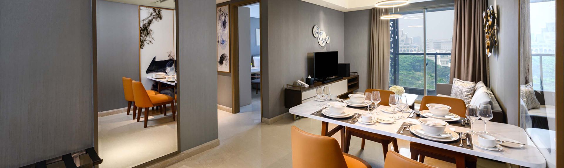 Oakwood PIK Jakarta Three Bedroom Premier Apartment Banner Desktop