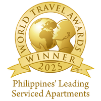 <strong>Philippines’ Leading Serviced Apartments 2025</strong></br>Recognized as the Philippines’ Leading Serviced Apartments 2025 by the World Travel Awards, highlighting the property’s excellence in hospitality, service, and serviced residence experience.