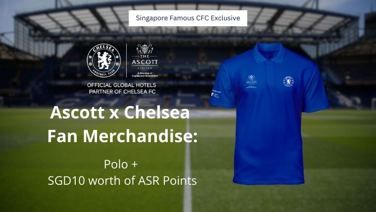 Ascott x Chelsea Fan Merchandise: Adult Polo & 4,000 ASR points (SGD 10)
