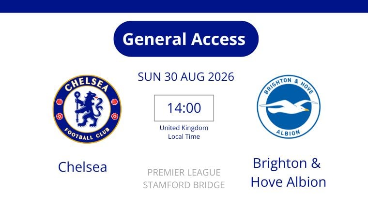 ASR Stay & Match for 2: Chelsea vs Brighton (30 Aug 2026)