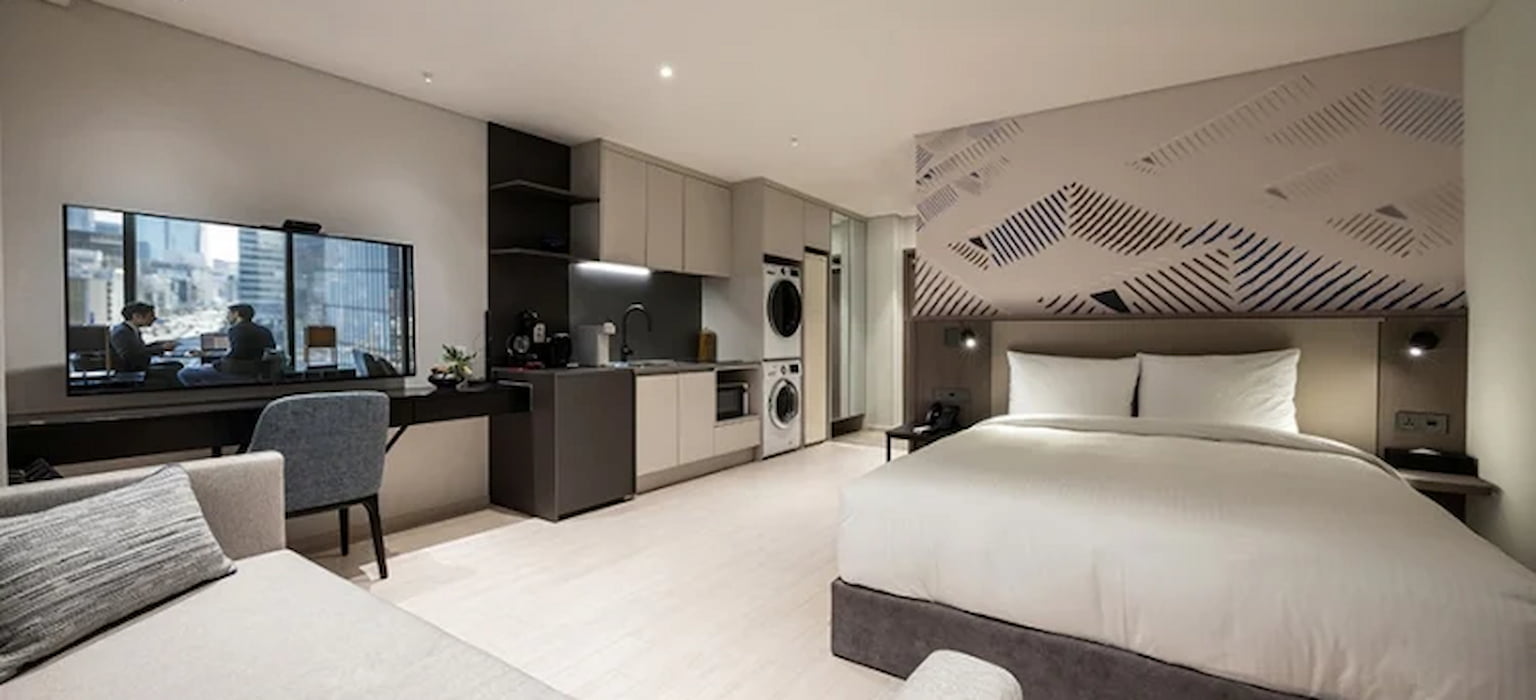oakwood yeouido park seoul deluxe bedroom