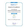 <strong>Award of Excellence</strong></br>This certifies that Oakwood Hotel and Residence Suzhou has been awarded the following rating